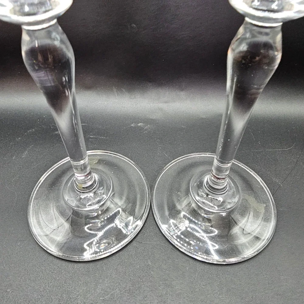 Vintage Gold Rim Cordial Glasses Set 2‎ Clear Stemware Liqueur Barware